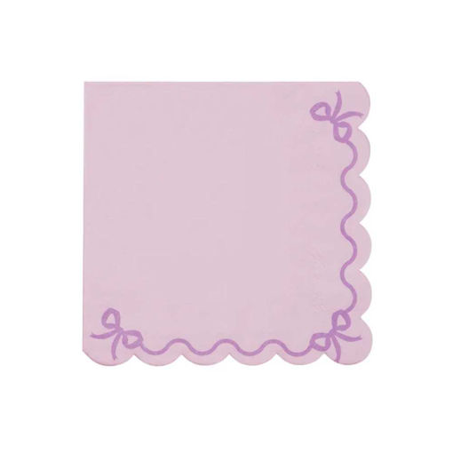 Picture of PAPER NAPKIN RUFFLED LILAC 33X33CM - 12 PACK